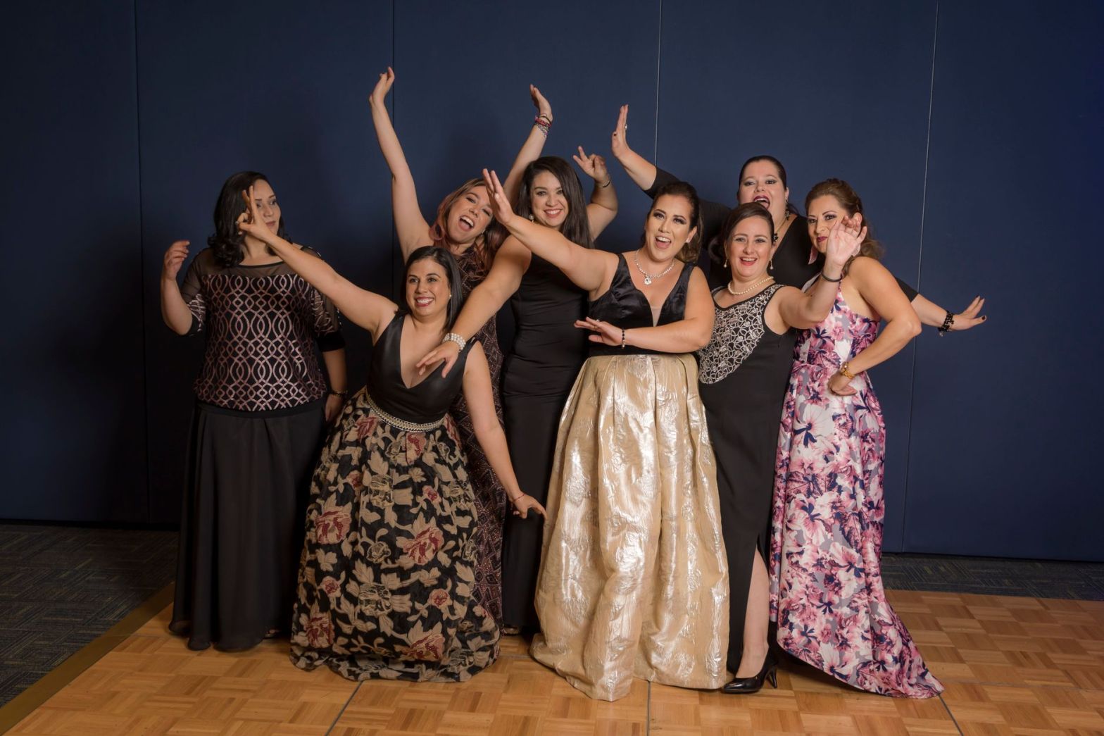 happy dancers posing together